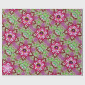 ABSTRACTE RED PINK PAARSE FUCHSIA STARS MET PARELT CADEAUPAPIER (Vlak)