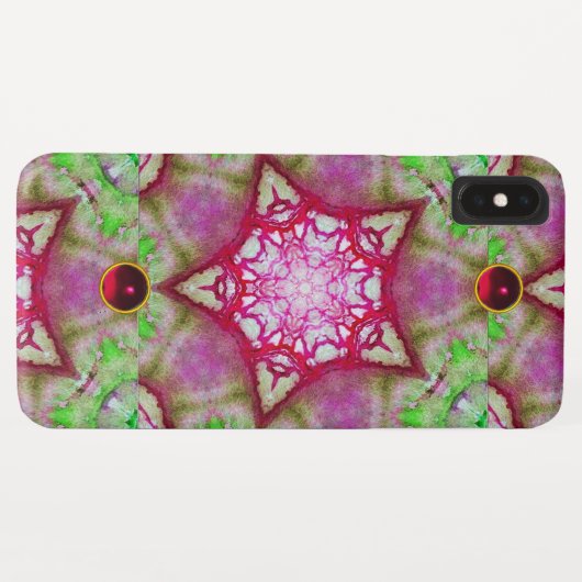 ABSTRACTE RED PINK PAARSE FUCHSIA STARS MET PARELT Case-Mate iPhone CASE (Achterkant (horizontaal))