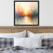 Abstracte reflectie bij zonsondergang canvas afdruk (Insitu (Slaapkamer))