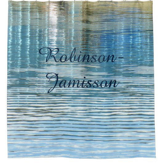 Abstracte Reflectie Douchegordijn Afgebroken Naam (Voorkant)