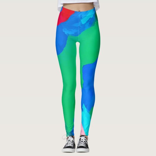 Abstracte reflectie leggings (Voorkant)