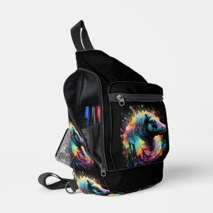 Abstracte reflecties: de geschilderde nijlpaard, sling bag