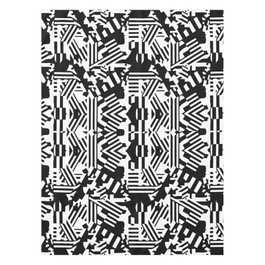 Abstracte reflecties: lijnen, kubussen en monochro tafelkleed (Voorkant)