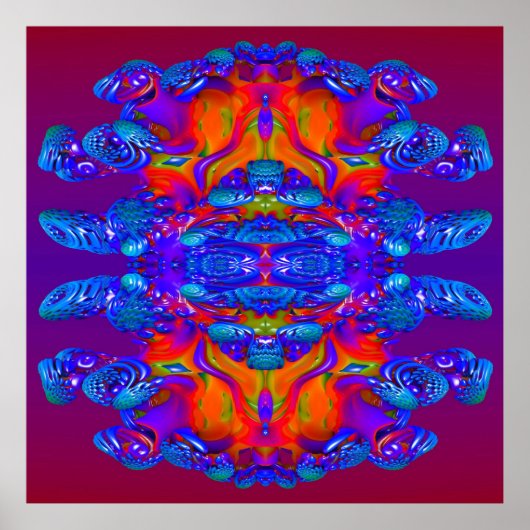 Abstracte reflecties poster (Voorkant)