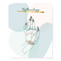 Abstracte reflexologie handkaart neutrale tinten