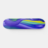 Abstracte regenbogen in gelb lila blau skateboard (Horizontaal)