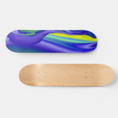 Abstracte regenbogen in gelb lila blau skateboard (Horizontaal)