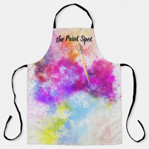 Abstracte regenboog aquarel verf   Monogram Schort