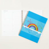 Abstracte Regenboog Bloemen Wervelingen en Paint S Planner (Display)