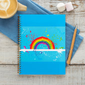 Abstracte Regenboog Bloemen Wervelingen en Paint S Planner
