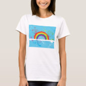 Abstracte Regenboog Bloemen Wervelingen en Paint S T-shirt (Voorkant)
