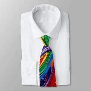 Abstracte Regenboog Boog Brug Halsdoek Stropdas