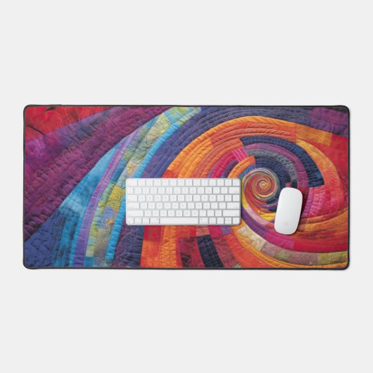 Abstracte regenboog bureaumat (Keyboard & Muis)