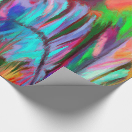 Abstracte regenboog cadeaupapier (Hoek)