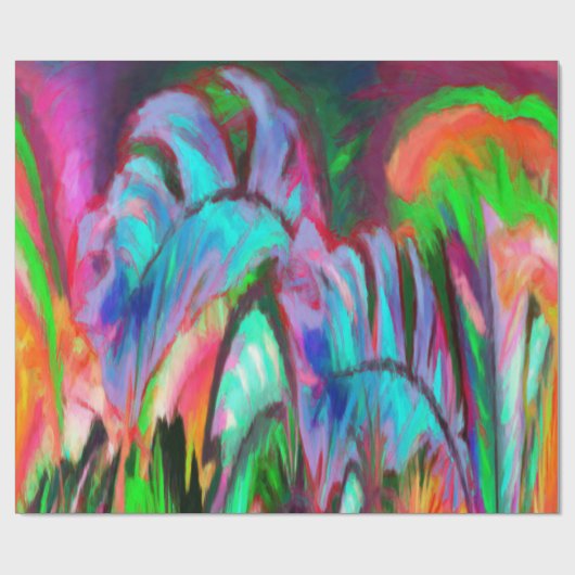 Abstracte regenboog cadeaupapier (Vlak)