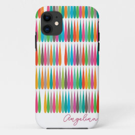 Abstracte regenboog druppels patroon Aangepaste na Case-Mate iPhone Case