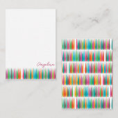 Abstracte regenboog druppels patroon Aangepaste na Notitiekaartje (Voorkant / Achterkant)