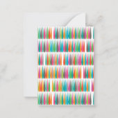 Abstracte regenboog druppels patroon Aangepaste na Notitiekaartje (Achterkant)