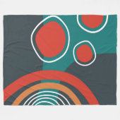 Abstracte regenboog en zonnen Boho artwork Fleece Deken (Voorkant (Horizontaal))