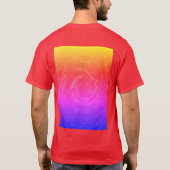 Abstracte regenboog galaxy spiraal t-shirt (Achterkant)