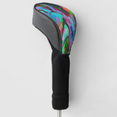 Abstracte regenboog golfheadcover (Schuin)