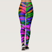 Abstracte regenboog holografische look Leggings (Achterkant)