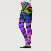Abstracte regenboog holografische look Leggings (Links)