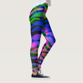 Abstracte regenboog holografische look Leggings (Rechts)
