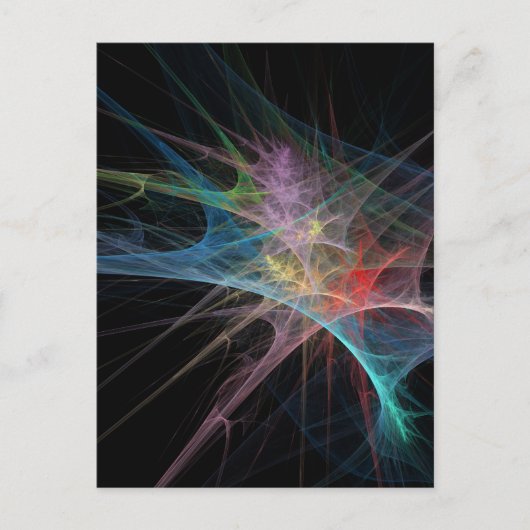 Abstracte Regenboog Ijs Kunst Briefkaart (Voorkant)