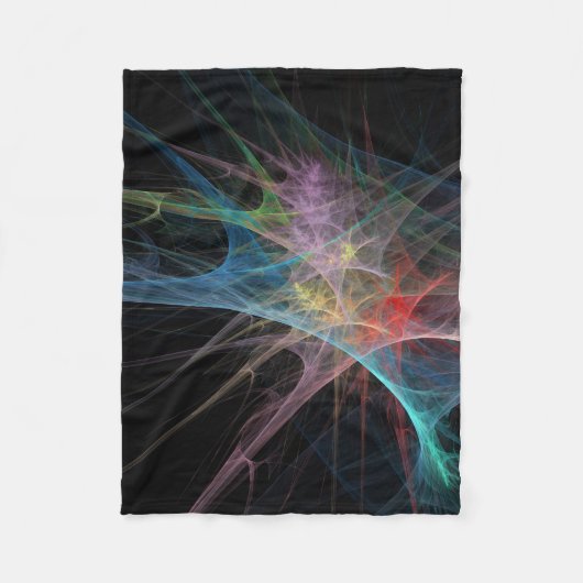Abstracte Regenboog Ijs Kunst Fleece Deken (Voorkant)