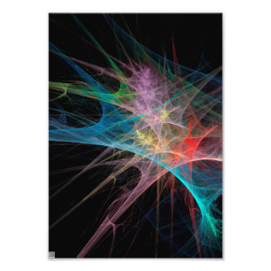 Abstracte Regenboog Ijs Kunst Foto Afdruk