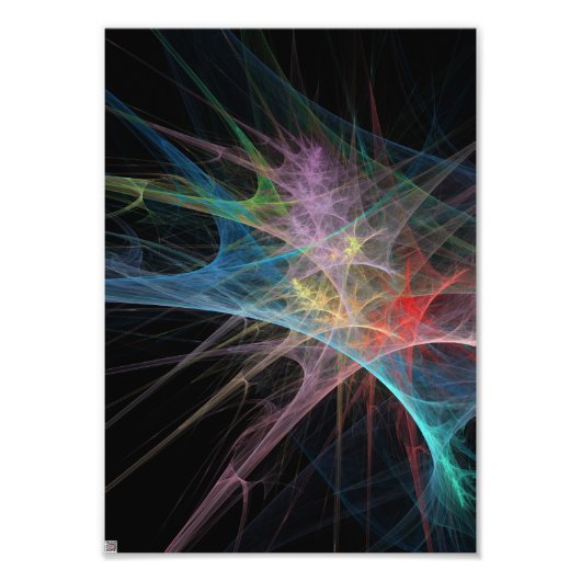 Abstracte Regenboog Ijs Kunst Foto Afdruk (Voorkant)