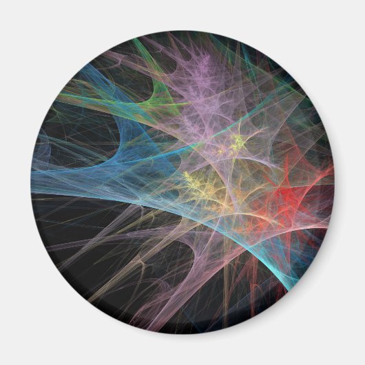 Abstracte Regenboog Ijs Kunst Magneet (Voorkant)