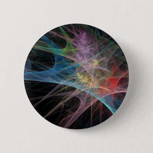 Abstracte Regenboog Ijs Kunst Ronde Button 5,7 Cm (Voorkant)