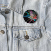 Abstracte Regenboog Ijs Kunst Ronde Button 5,7 Cm (In situ)