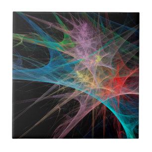 Abstracte Regenboog Ijs Kunst Tegeltje