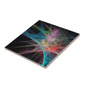 Abstracte Regenboog Ijs Kunst Tegeltje (Zijkant)