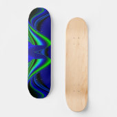 Abstracte regenboog in groen en blauw skateboard (Voorkant)