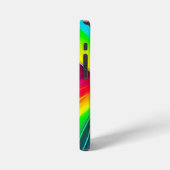 Abstracte regenboog iphone 12 mini hoesje, glanzen iPhone hoesje (Linkerkant)