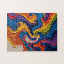 Abstracte Regenboog Kunst Legpuzzel