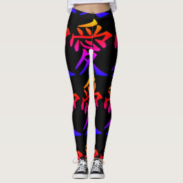 Abstracte regenboog leggings