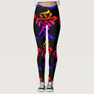Abstracte regenboog leggings