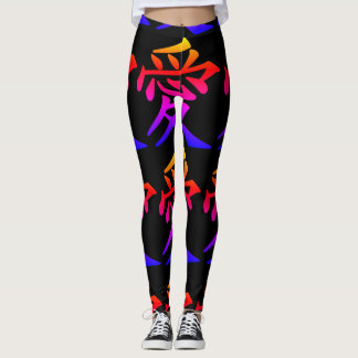 Abstracte regenboog leggings