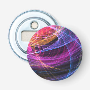 Abstracte Regenboog licht vortex lichten Button Flesopener