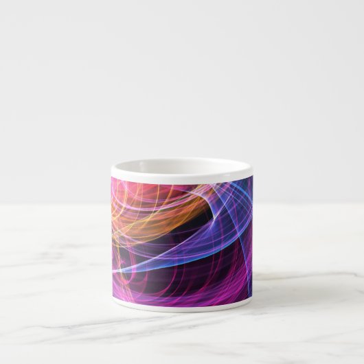 Abstracte Regenboog licht vortex lichten Espresso Kop (Voorkant)