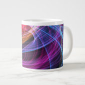 Abstracte regenboog licht vortex lichten grote koffiekop (Voorkant rechts)