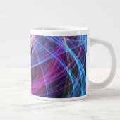 Abstracte regenboog licht vortex lichten grote koffiekop (Rechts)