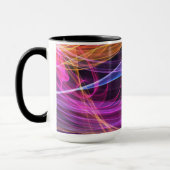 Abstracte regenboog licht vortex lichten mok (Links)