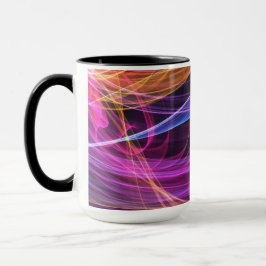 Abstracte regenboog licht vortex lichten mok