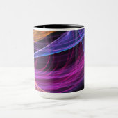 Abstracte regenboog licht vortex lichten mok (Midden)